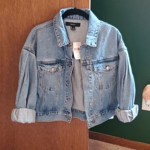 NWT Forever 21 Cropped Denim Jacket